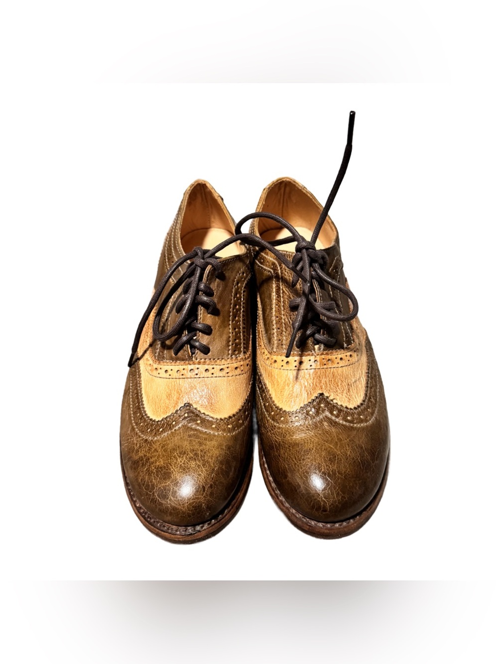 Bed Stu Lita Oxford Women's 7.5 Wingtip Cobbler Distressed Leather Brogue Shoes - Picture 4 of 7